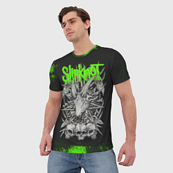 Футболка мужская Slipknot green logo, цвет: 3D-принт — фото 2