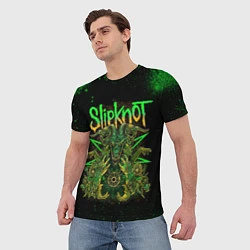 Футболка мужская Slipknot green satan, цвет: 3D-принт — фото 2