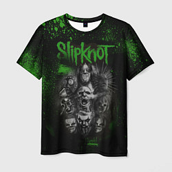 Футболка мужская Slipknot green, цвет: 3D-принт