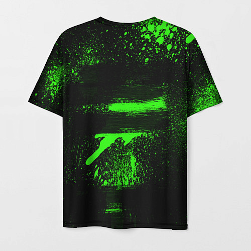 Мужская футболка Slipknot зеленый козел / 3D-принт – фото 2