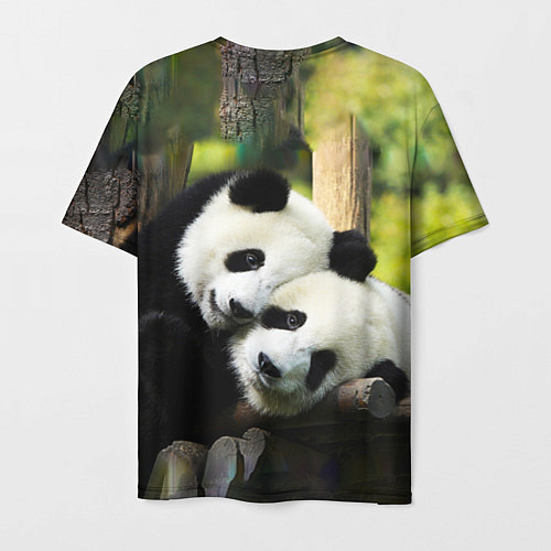 Мужская футболка Влюблённые панды / 3D-принт – фото 2