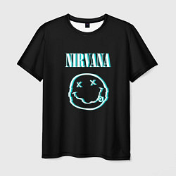 Футболка мужская Nirvana неон, цвет: 3D-принт