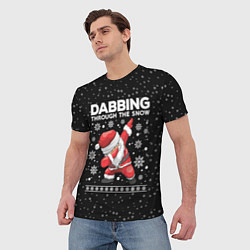 Футболка мужская Santa dabbing, through the snow, цвет: 3D-принт — фото 2