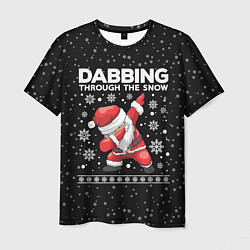 Футболка мужская Santa dabbing, through the snow, цвет: 3D-принт