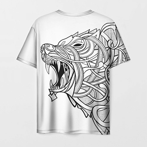 Мужская футболка Медведь тату арт / 3D-принт – фото 2