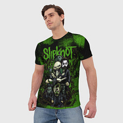 Футболка мужская Slipknot green art, цвет: 3D-принт — фото 2