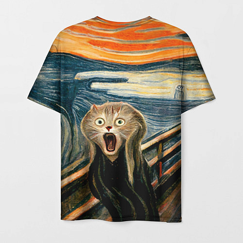 Мужская футболка Нейросеть - крик кота / 3D-принт – фото 2