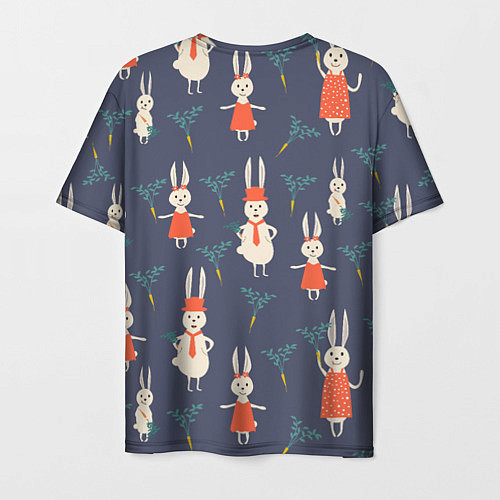 Мужская футболка Семья крольчат / 3D-принт – фото 2