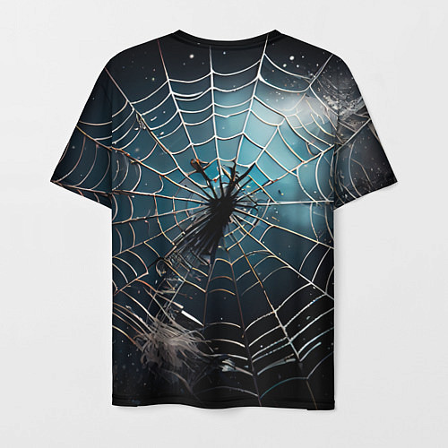 Мужская футболка Halloween - паутина на фоне мрачного неба / 3D-принт – фото 2