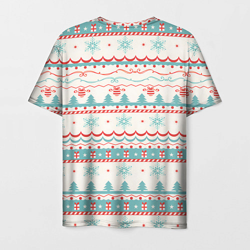 Мужская футболка Новогодний свитер, но без оленей / 3D-принт – фото 2