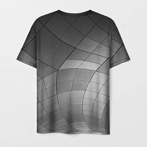 Мужская футболка Металлические серые пластины / 3D-принт – фото 2