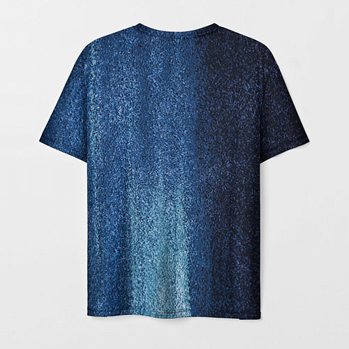 Мужская футболка Синие блёстки во тьме / 3D-принт – фото 2