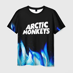 Футболка мужская Arctic Monkeys blue fire, цвет: 3D-принт