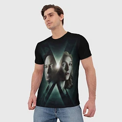 Футболка мужская X - Files, цвет: 3D-принт — фото 2