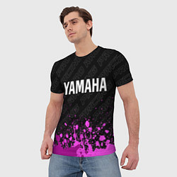 Футболка мужская Yamaha pro racing: символ сверху, цвет: 3D-принт — фото 2