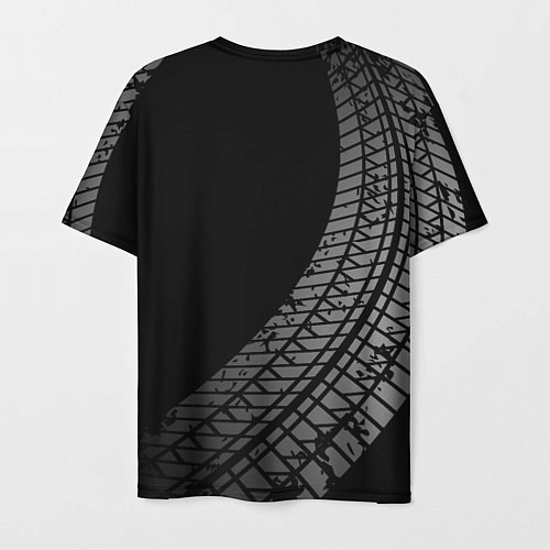 Мужская футболка Skoda tire tracks / 3D-принт – фото 2