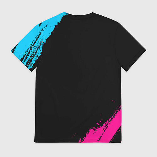 Мужская футболка Педиатр за работой - неоновый градиент / 3D-принт – фото 2