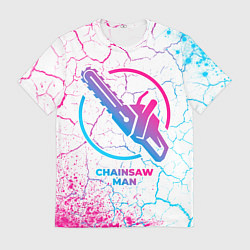 Футболка мужская Chainsaw Man neon gradient style, цвет: 3D-принт