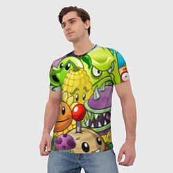 Футболка мужская Растения против зомби, цвет: 3D-принт — фото 2