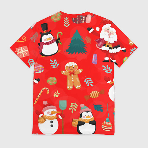 Мужская футболка Merry christmas art / 3D-принт – фото 2