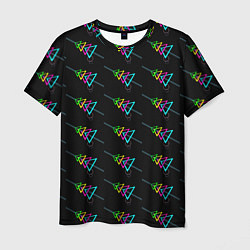 Мужская футболка Colored triangles