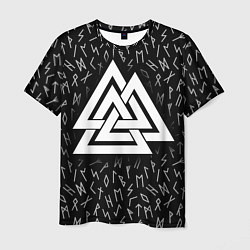 Футболка мужская Valknut runes pattern, цвет: 3D-принт