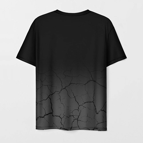 Мужская футболка Dead Space glitch на темном фоне: символ сверху / 3D-принт – фото 2