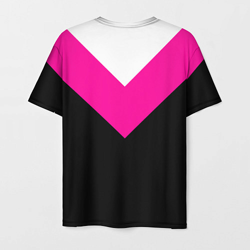 Мужская футболка FIRM черный с розовой вставкой / 3D-принт – фото 2