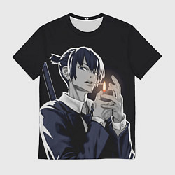 Футболка мужская Аки Хаякава на темном фоне, цвет: 3D-принт