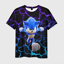 Футболка мужская Sonic неоновый мрамор, цвет: 3D-принт