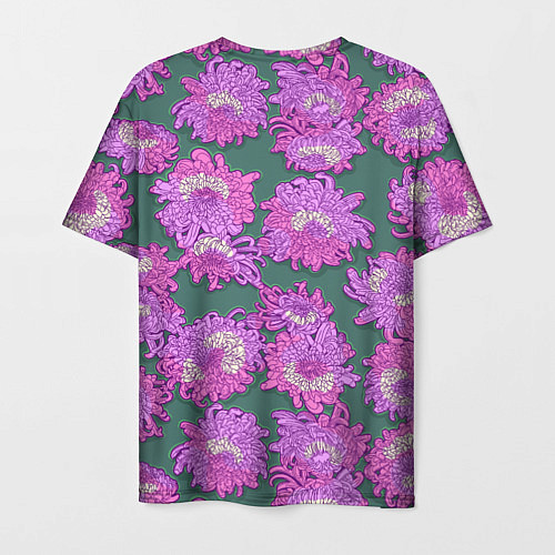 Мужская футболка Яркие хризантемы / 3D-принт – фото 2