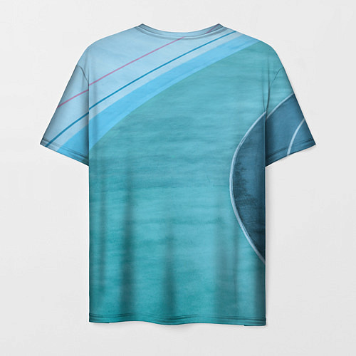 Мужская футболка Абстрактные волнообразные линии и полосы / 3D-принт – фото 2