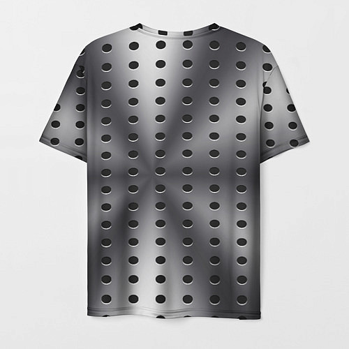 Мужская футболка Текстура перфорированного металла / 3D-принт – фото 2