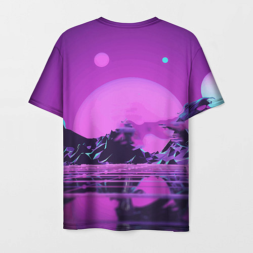 Мужская футболка Фантазийный силуэт - vaporwave / 3D-принт – фото 2