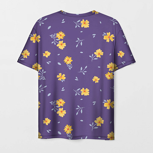 Мужская футболка Милые цветочки / 3D-принт – фото 2