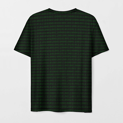 Мужская футболка Однотонный двоичный код / 3D-принт – фото 2
