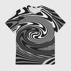 Футболка мужская Black and white abstract pattern, цвет: 3D-принт