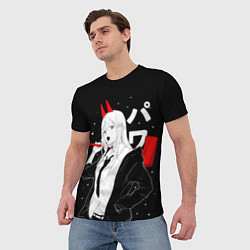 Футболка мужская Пауэр на черном фоне, цвет: 3D-принт — фото 2