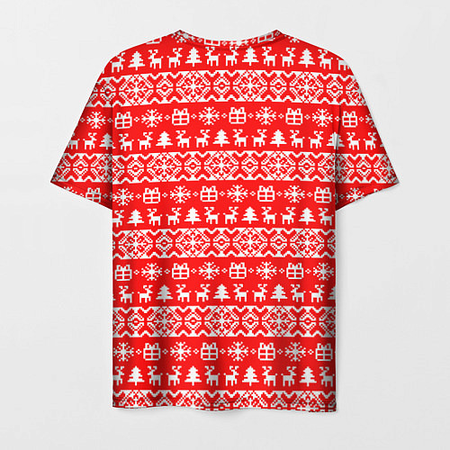 Мужская футболка New Years winter pattern / 3D-принт – фото 2