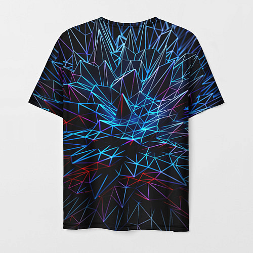 Мужская футболка Abstract black crystals / 3D-принт – фото 2