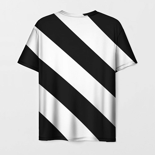 Мужская футболка Черно-белые полосы / 3D-принт – фото 2