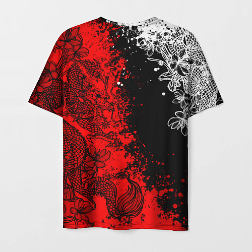 Мужская футболка Самурай и драконы / 3D-принт – фото 2