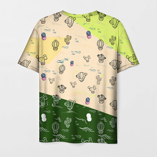 Мужская футболка Кактус и кактусы / 3D-принт – фото 2