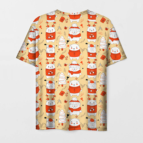 Мужская футболка New year bears / 3D-принт – фото 2