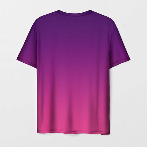 Мужская футболка Фиолетово малиновый градиент / 3D-принт – фото 2