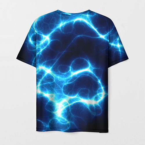 Мужская футболка Молния грозовая - электрические разряды / 3D-принт – фото 2