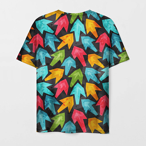 Мужская футболка Разноцветные стрелы / 3D-принт – фото 2