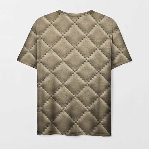 Мужская футболка Стёганая кожа - fashion texture / 3D-принт – фото 2