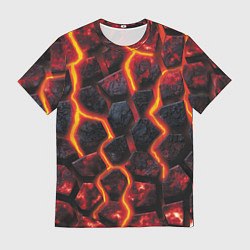 Футболка мужская Течёт лава, цвет: 3D-принт