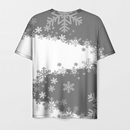 Мужская футболка Сноуборд серый / 3D-принт – фото 2